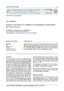 Exposure Assessment of Cadmium via Consumption of Fish Sold in the City of Yerevan