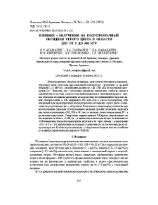 Влияние γ-облучения на полупрозрачный обсидиан серого цвета в области доз от 5 до 500 кГр