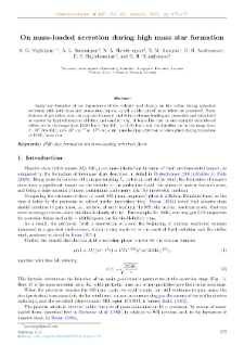 On mass-loaded accretion during high mass star formation