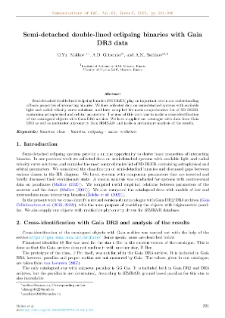 Semi-detached double-lined eclipsing binaries with Gaia DR3 data
