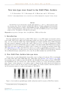 New late-type stars found in the BAO Plate Archive
