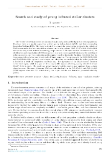 Search and study of young infrared stellar clusters
