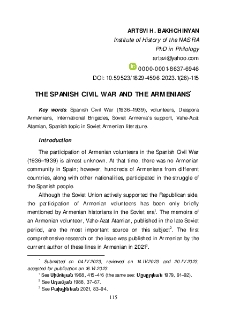The Spanish Civil War And The Armenians
