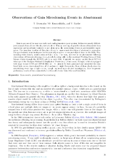 Observations of Gaia Microlensing Events in Abastumani