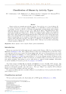 Classification of Blazars by Activity Types