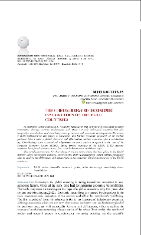 The Chronology of Economic Instabilities of the EAEU Countries
