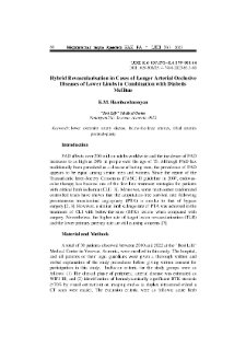 Hybrid Revascularisation in Cases of Longer Arterial Occlusive Diseases of Lower Limbs in Combination with Diabetis Mellitus