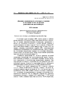 Динамика выявляемости остеопороза у мужчин за последние 10 лет, по данным рентгеновской денситометрии