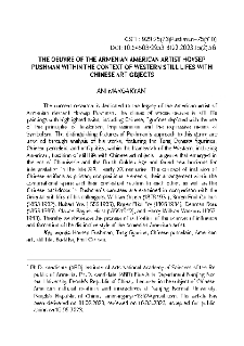 The Oeuvre Of The Armenian American Artist Hovsep Pushman Within The Context Of Western Still Lifes With Chinese Art Objects