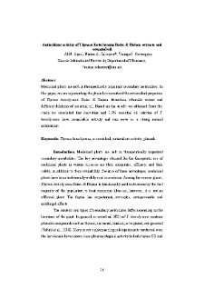 Antioxidant activity of Thymus Kotschyanus Boiss. & Hohen. extracts and essential oil