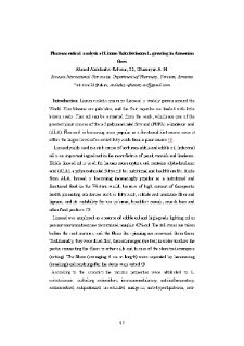 Pharmaceutical analysis of Linum Usitatissimum L. grawing in Armenian flora