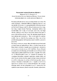 Pharmaceutical analysis of Peucedanum Officinale L.