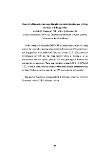 Research of the main rules regarding pharmaceutical development of drug substance and drug product