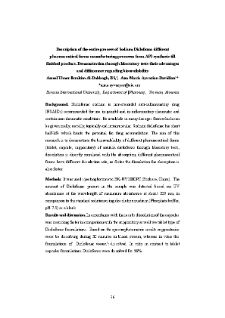 Description of the entire process of Sodium Diclofenac different pharmaceutical forms manufacturing processes from API synthesis till finished product. Demonstration through laboratory tests their advantages and differences regarding bioavailability