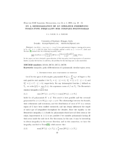 On a generalization of an operator preserving Turán-type inequality for complex polynomials