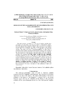 Geology of the Sagraberd site of Vedi ophiolites։ new data and review