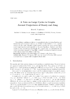 A Note on Large Cycles in Graphs Around Conjectures of Bondy and Jung