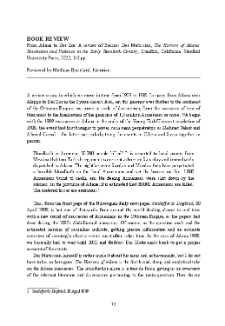 From Adana to Der Zor. A review of Bedross Der Matossian, The Horrors of Adana: Revolution and Violence in the Early Twentieth Century, Stanford, California: Stanford University Press, 2022, 343 pp.