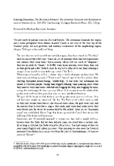 Khatchig Mouradian, The Resistance Network: The Armenian Genocide and Humanitarianism in Ottoman Syria, 1915-1918, East Lansing: Michigan University Press, 2021, 233 pp.