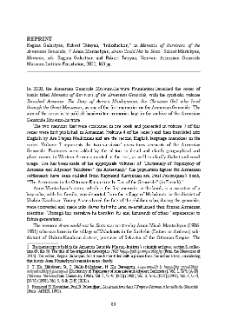 Regina Galustyan, Robert Tatoyan, “Introduction,” in Memoirs of Survivors of the Armenian Genocide, 7. Aram Mantashyan, Aram Could Not be Seito. Sokrat Mkrtchyan, Memoirs, eds. Regina Galustyan and Robert Tatoyan, Yerevan: Armenian Genocide Museum-Institute Foundation, 2022, 163 pp.