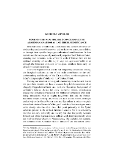 Some of the New Findings Concerning the Armenian Anaphoras and Their Significance