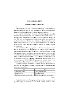 Armenian and Typology