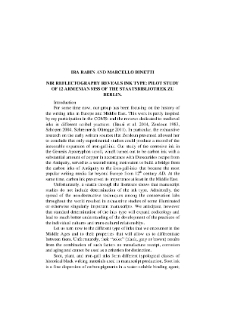 NIR Reflectography Reveals Ink Type: Pilot Study of 12 Armenian MSS of the Staatsbibliothek zu Berlin,