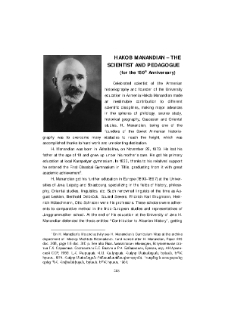 Hakob Manandian – The Scientist And Pedagogue