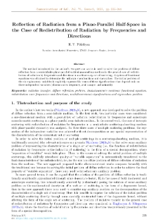 Reflection of Radiation from a Plane-Parallel Half-Space in the Case of Redistribution of Radiation by Frequencies and Directions