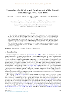 Unraveling the Origins and Development of the Galactic Disk through Metal-Poor Stars