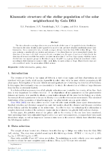 Kinematic Structure of the Stellar Population of the Solar Neighborhood by Gaia DR3
