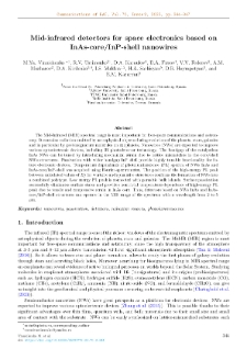 Mid-Infrared Detectors for Space Electronics Based on InAs-core/InP-Shell Nanowires
