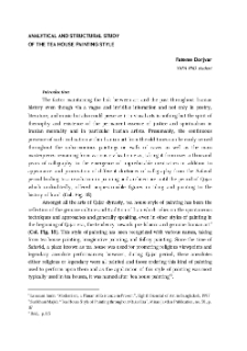 Analytical and Structural Study of the Tea House Painting Style