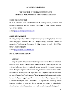 Free Vibrations of thin Elastic Orthotropic Cylindrical Panel with Rigid-Clamped Edge Generator