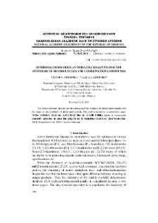 Dithiomalondiamides as versatile reagents for the synthesis of heterocycles and coordination compounds