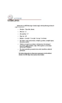 Author guidelines