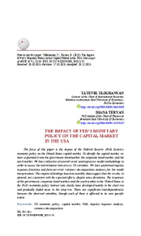 The Impact of Fed’s Monetary Policy on the Capital Market in the USA
