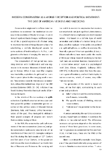 Modern Conservatism as a World Perception and Political Movement: the Case of American Neocons and Paleocons