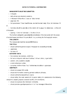Notes To Potential Contributors