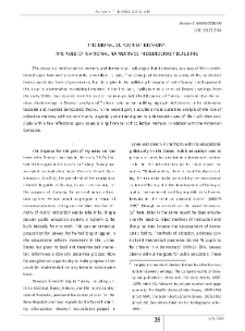 The Moral Burden of Memory: The Role of National Narratives in Democracy Building