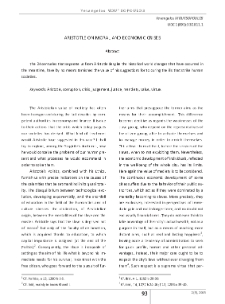 Aristotle on Moral and Economic Crises