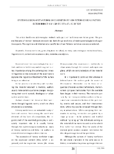 Epistemological-Motivational Bases of Literary Non-Fiction Genre as Factors Determining The Linguistic Structure of Text