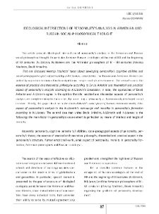 Ideological Intersections of Personality’s Analysis In Armenian and Russian Social-Philosophical Thought
