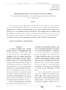Fractionalization of Unrecognized States in Europe