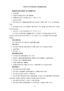 Notes to Potential Contributors