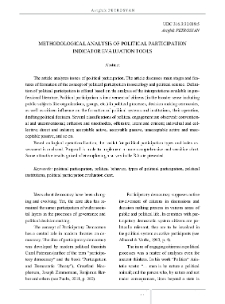 Methodological Analysis of Political Participation Indicator Evaluation Tools