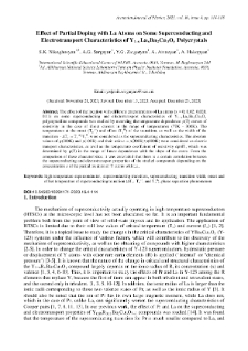 Effect of Partial Doping with La Atoms on Some Superconducting and Electrotransport Characteristics of Y1-x LaxBa2Cu3Oy Polycrystals