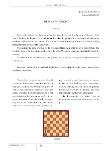 Chess and Thinking