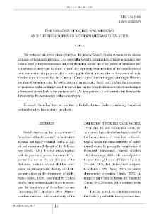 The Paradox of Gödel’s Numbering and the Philosophy of Modern Metamathematics