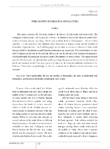 Philosophy Embracing Humanities